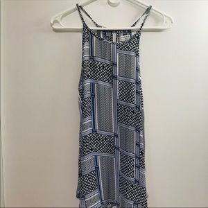 Patterned Print Tank Blue Size Small